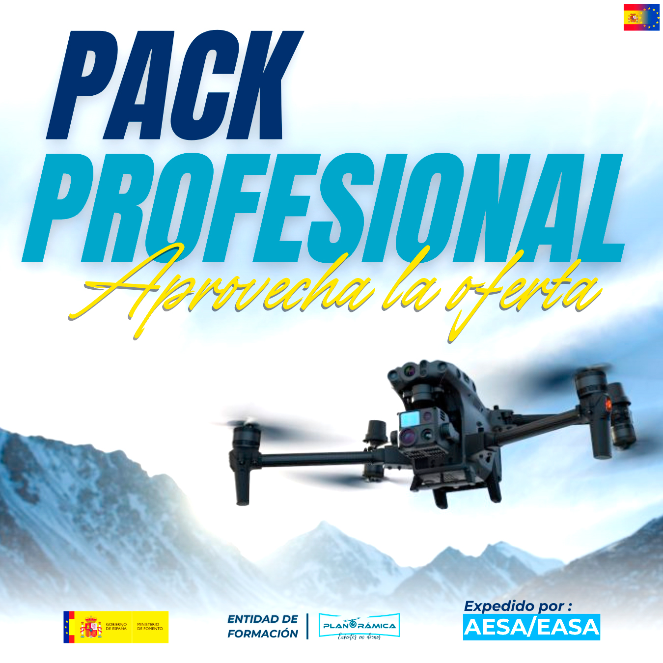 Pack profesional Curso de piloto de drones